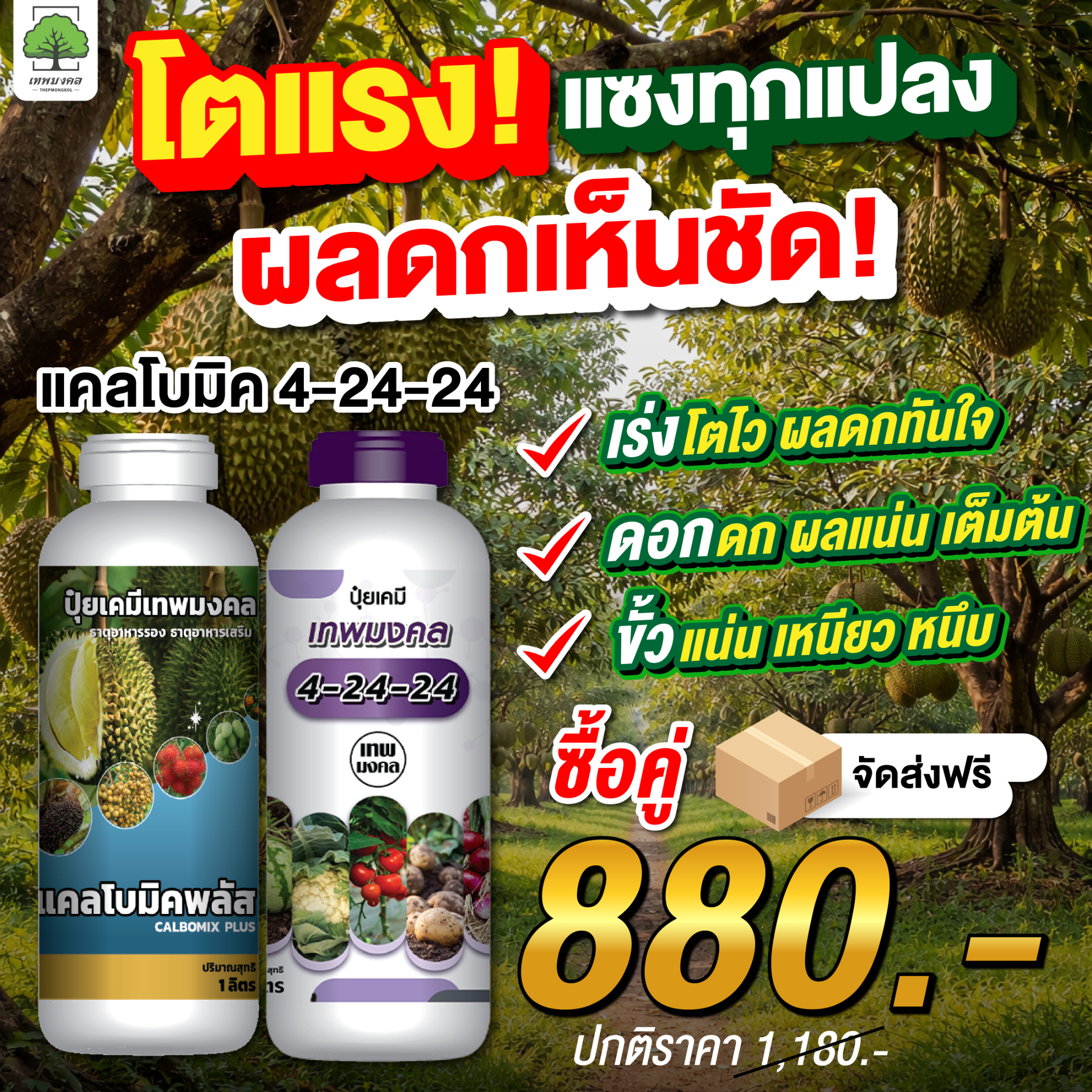 สินค้าการเกษตร เพื่อเกษตรกรไทย ตราเทพมงคล Facebook ad