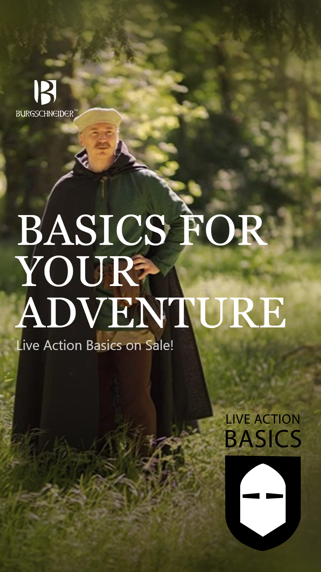 Burgschneider Facebook ad: 10% Rabatt auf Live Action Basics