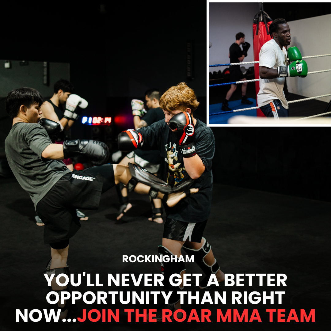 Roar MMA Rockingham Facebook ad: Claim Your FREE 7 Day Muay Thai Trial