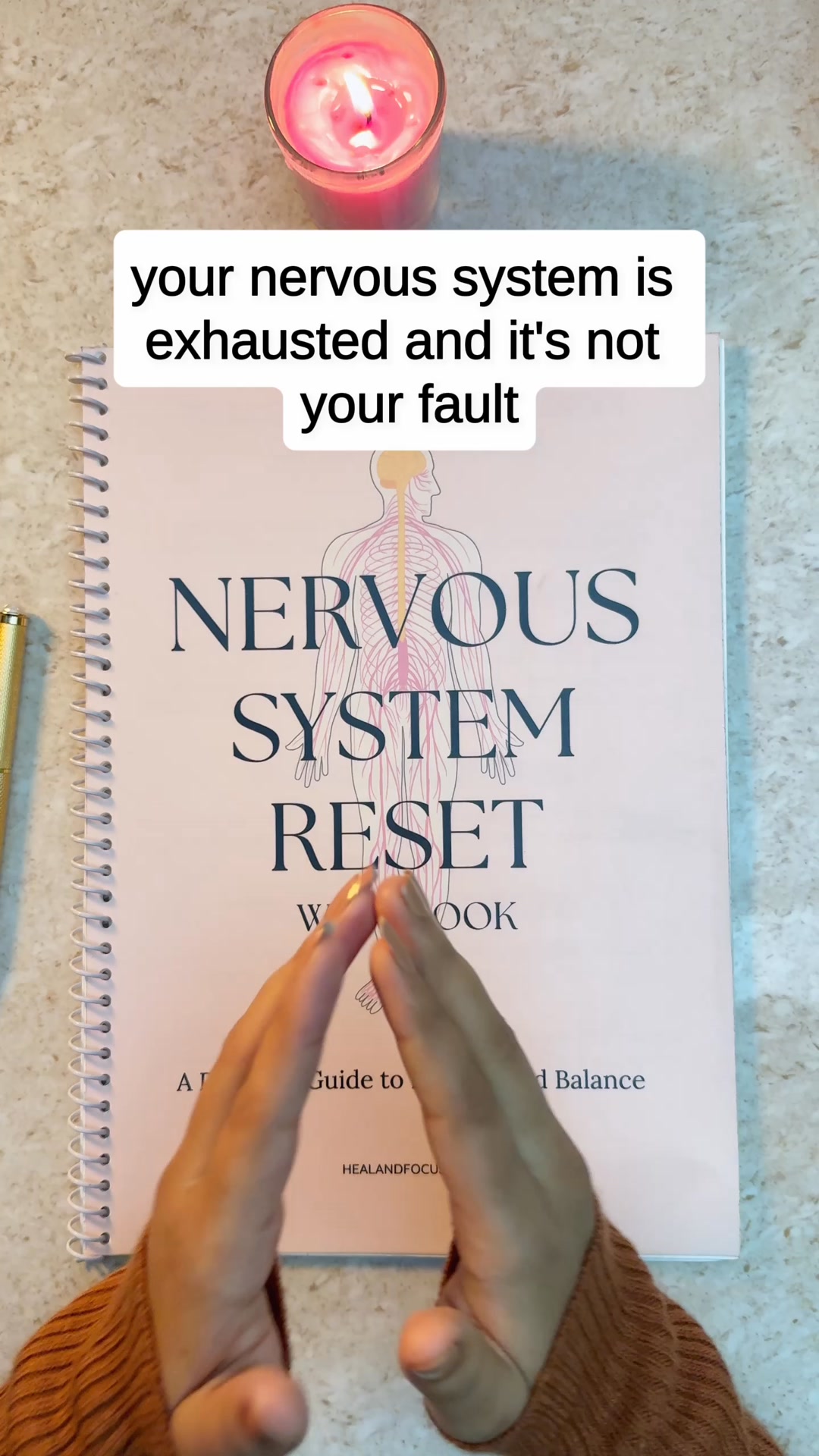 Heal & Focus Facebook ad: Your nervous system never learned to reset - teach it how…