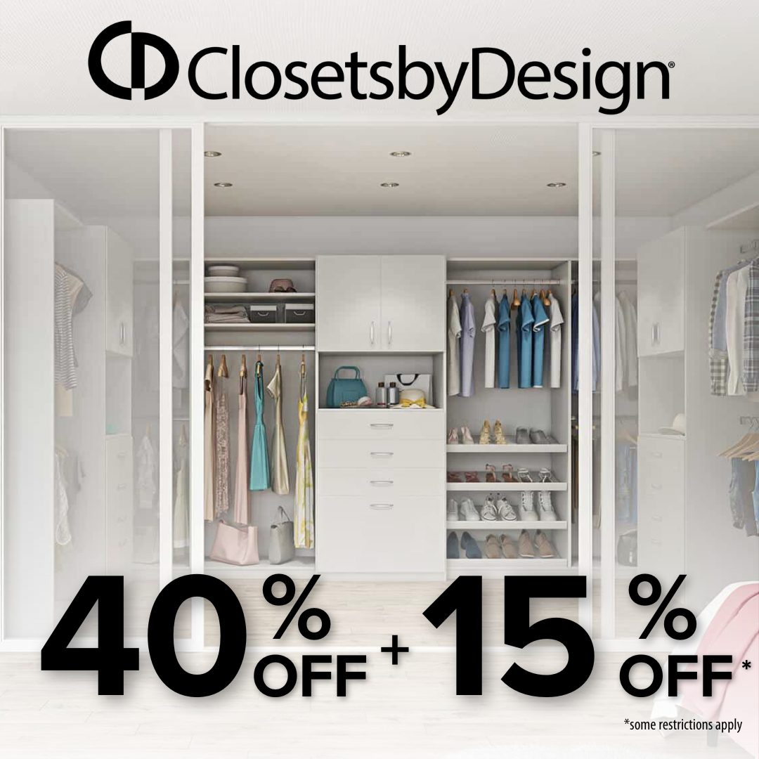 Closets By Design Facebook ad from Mar 16, 2026