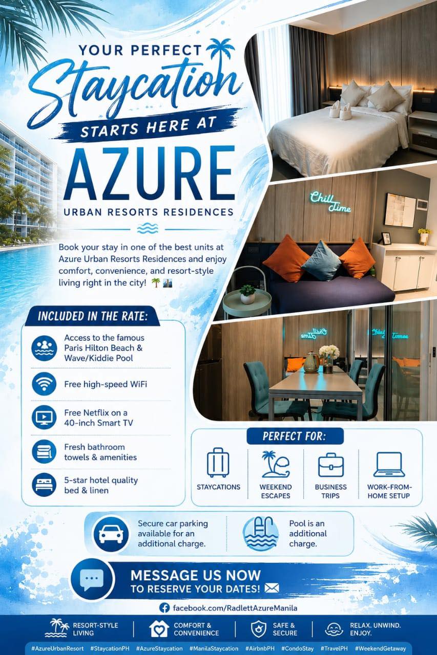 Azure Urban Resort by Radlett Facebook ad: Book your stay in one of the best…
