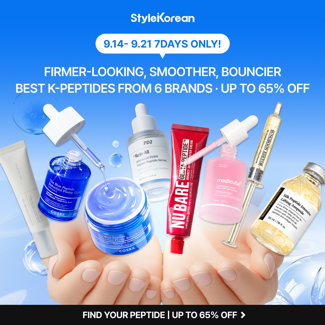 StyleKorean Facebook ad: Best K-Peptides, 6 Brands, Up to 65% OFF