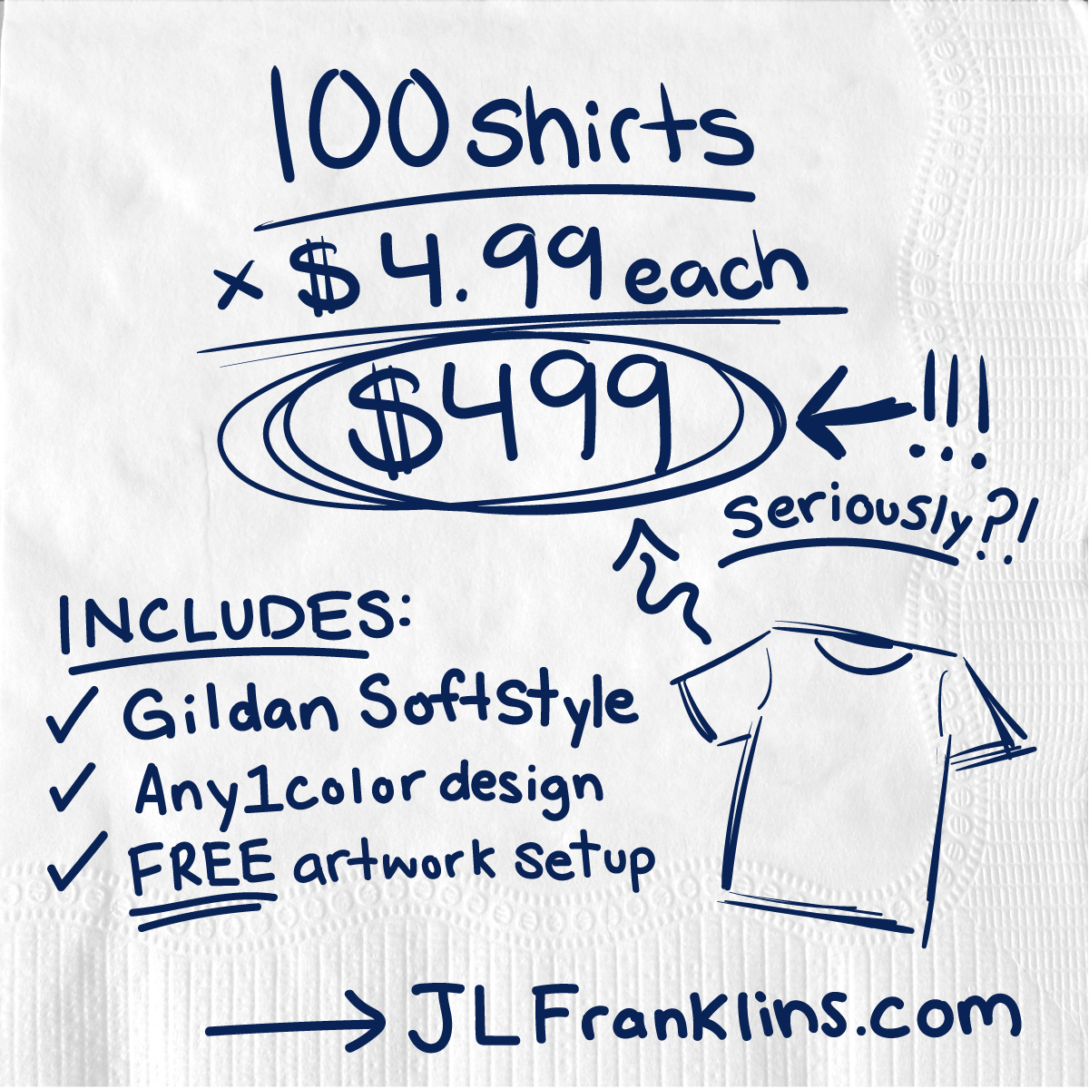 JL Franklins Facebook ad