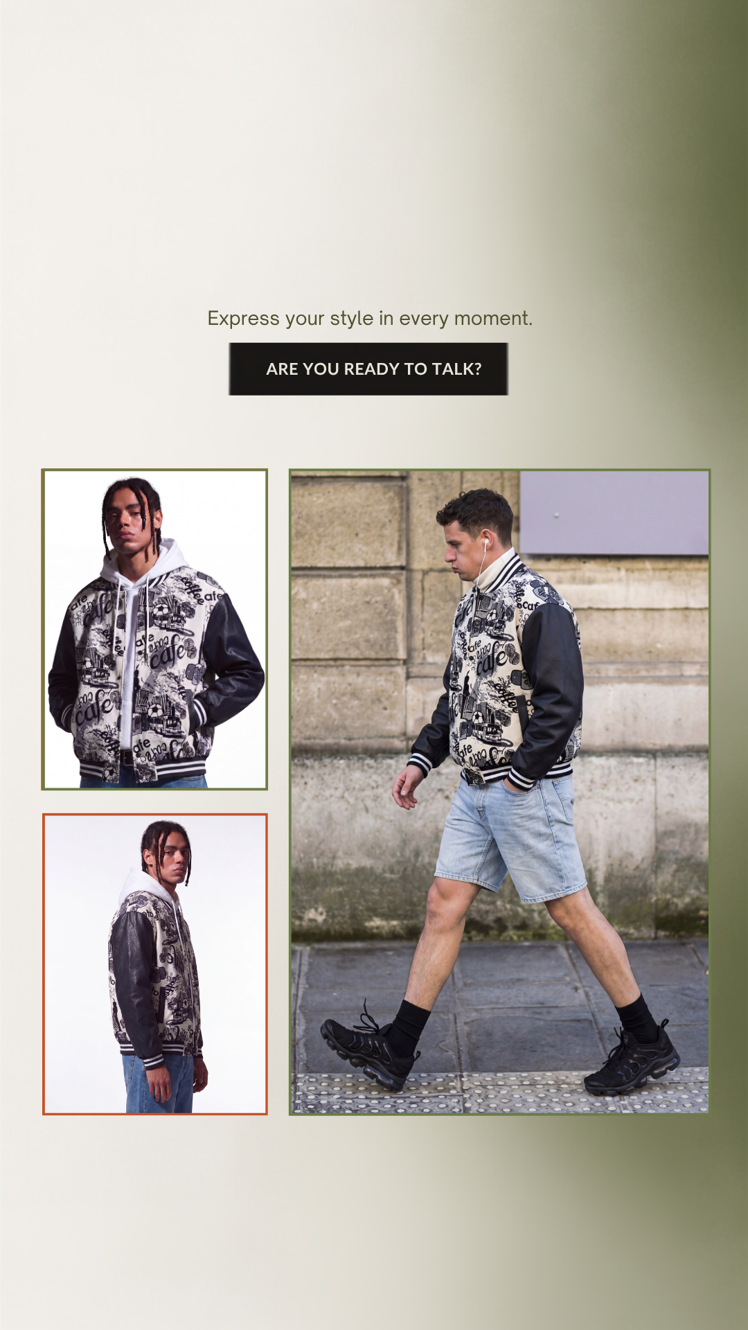 Wearshirp Facebook ad: GRAVITAS II Letterman Jacket