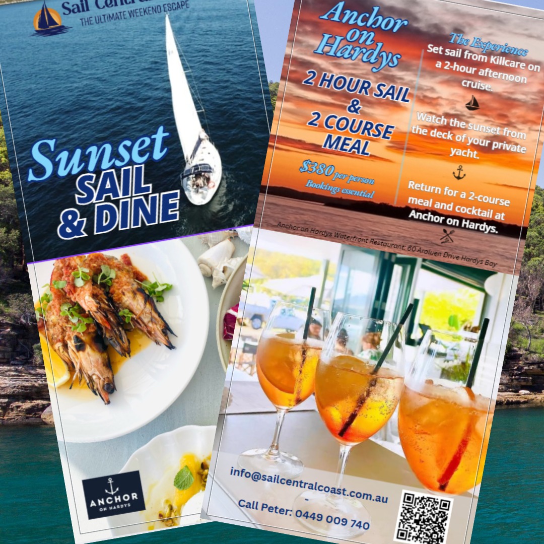 Sail Central Coast - Hardy's Bay Yacht Charters Facebook ad