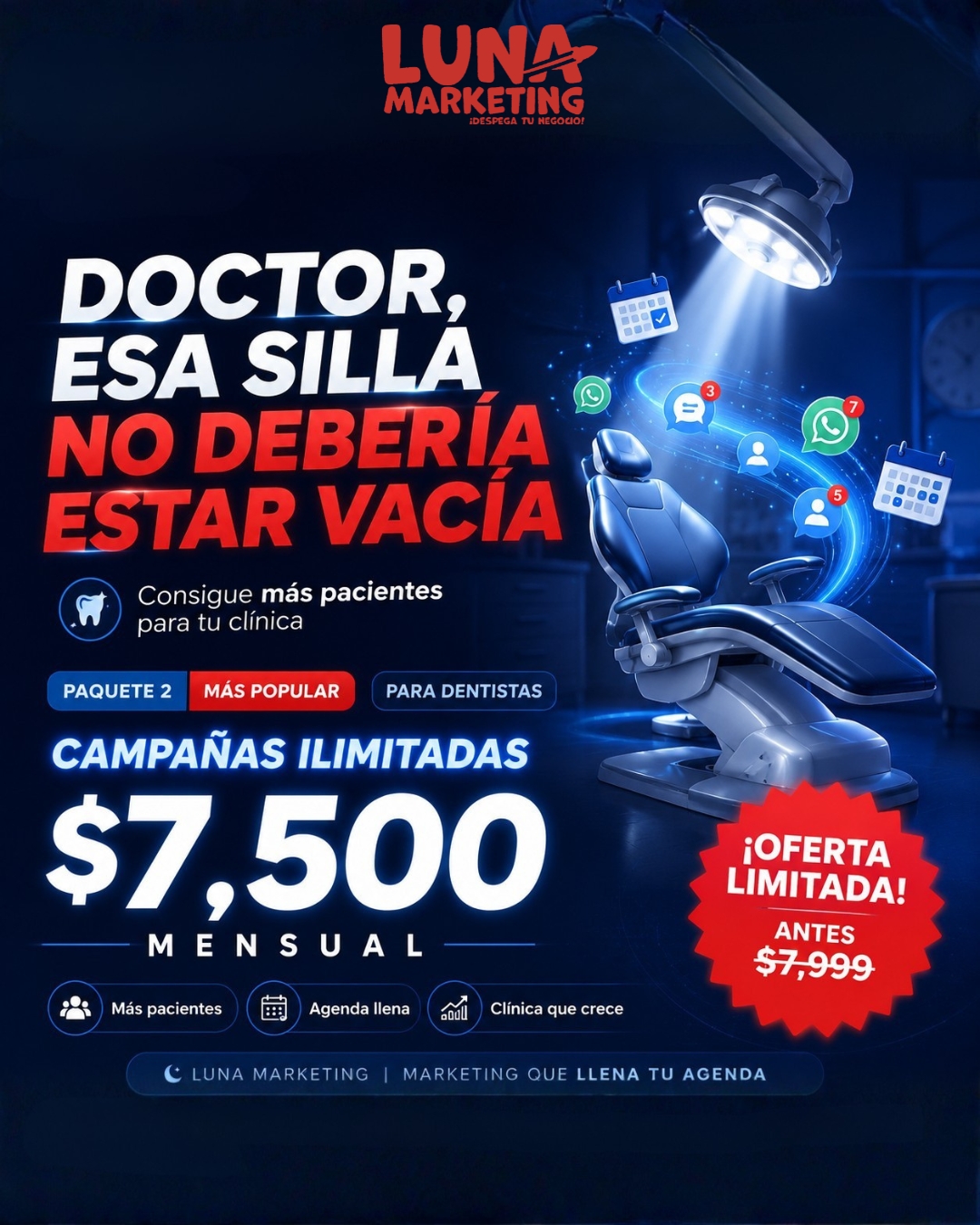 Marketing para clínicas dentales y spas Facebook ad