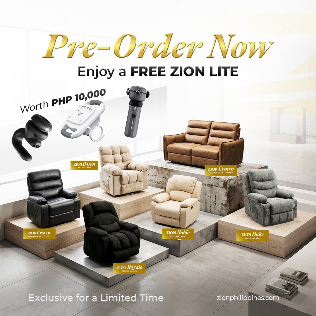 ZION Recliner Facebook ad: Pre-order comfort that gives back.