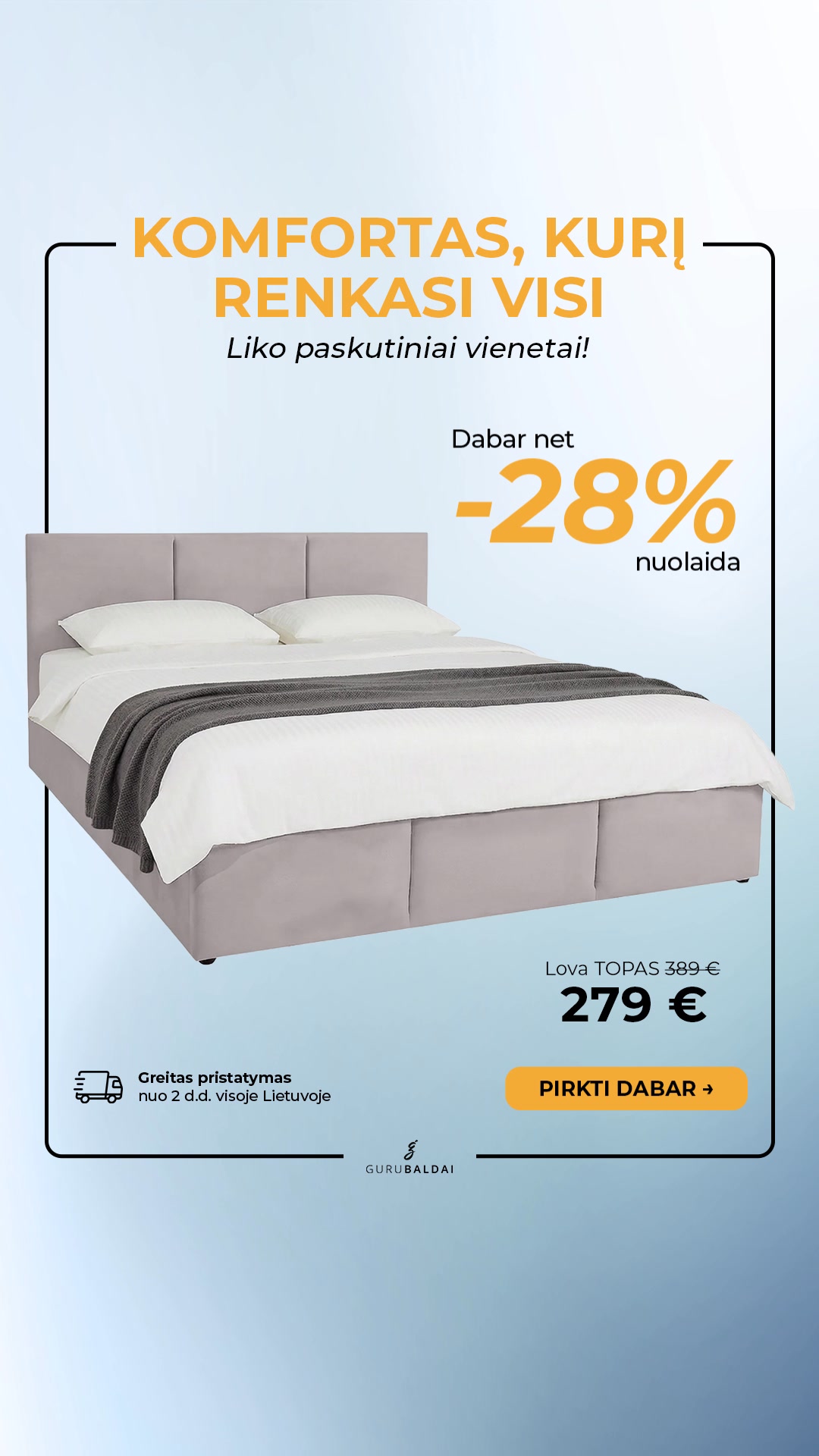 GuruBaldai.lt Facebook ad from Jun 1, 2026