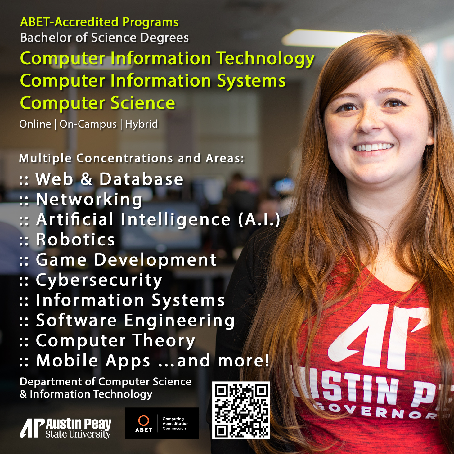 APSU Department of Computer Science and Information Technology Facebook ad