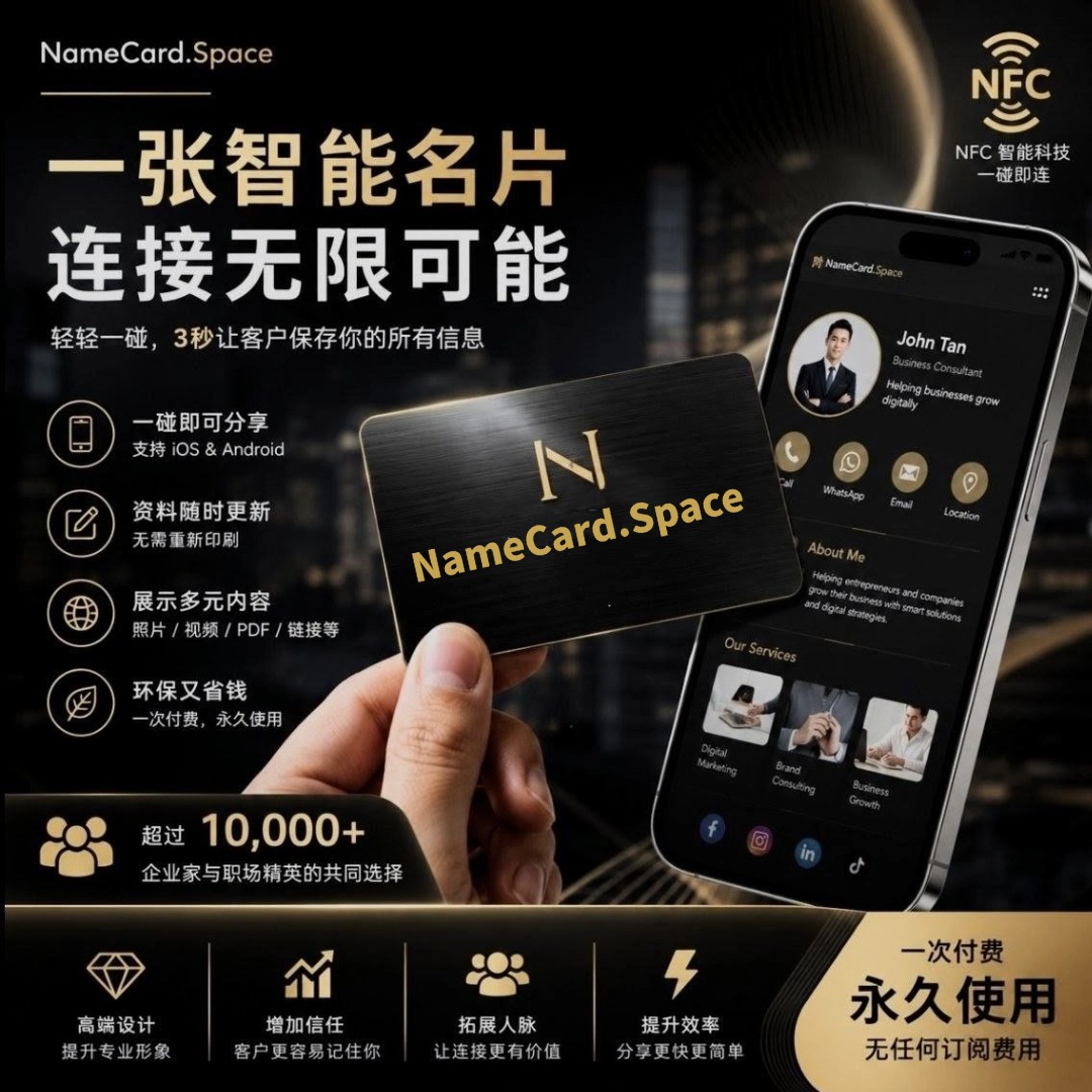 NameCard.Space Facebook ad: 还在派一张拿了就忘的传统名片吗?