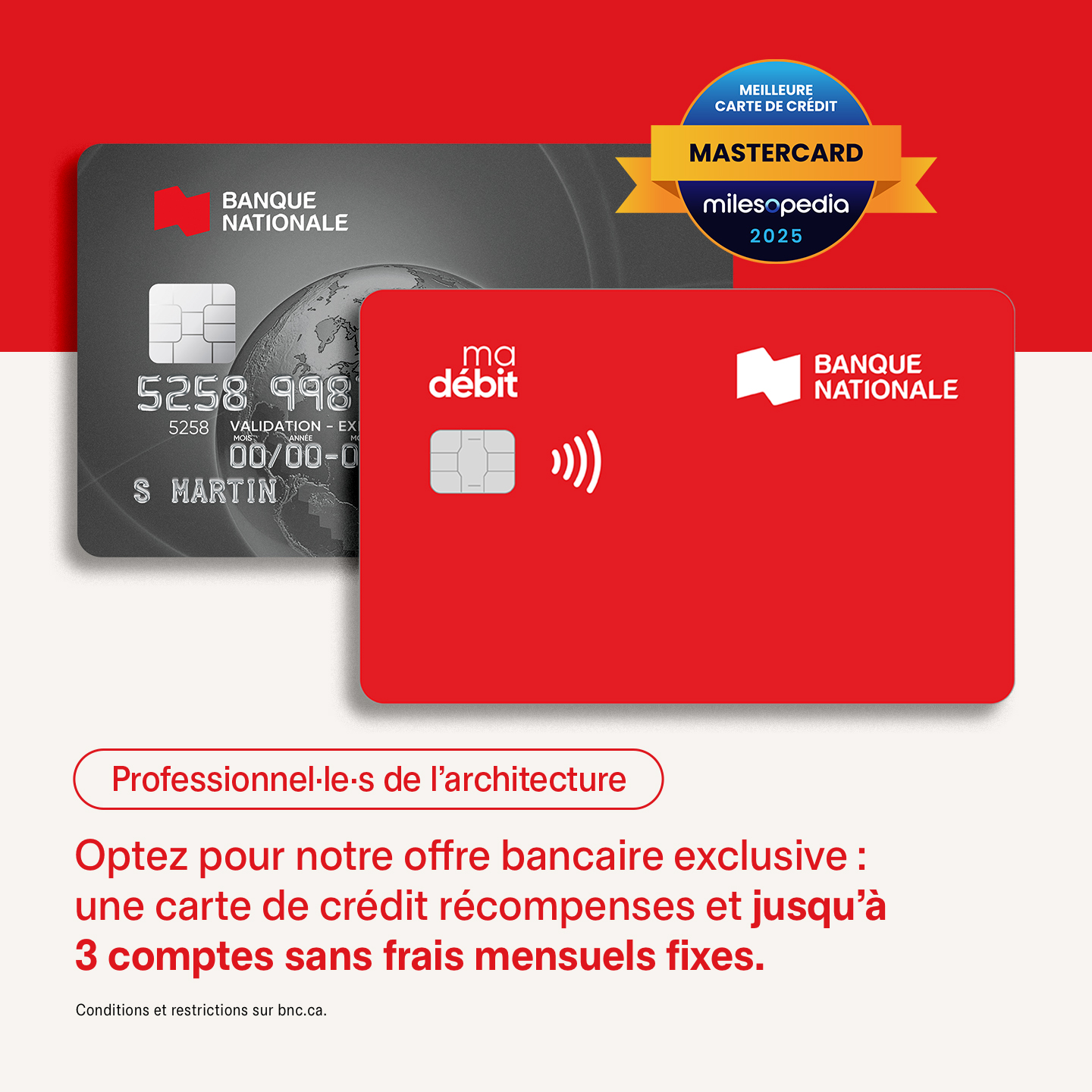 Banque Nationale Facebook ad: Économisez dès maintenant