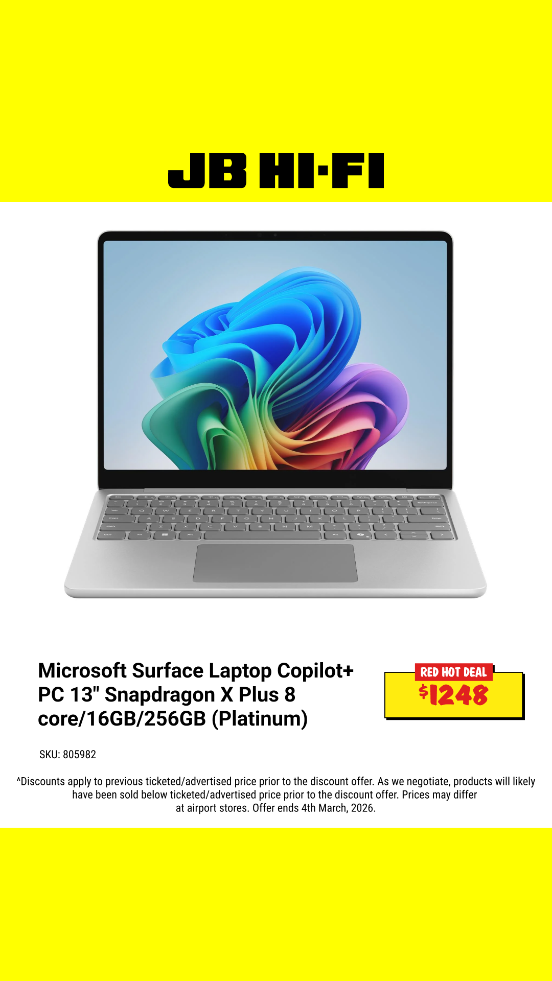 JB Hi-Fi Facebook ad