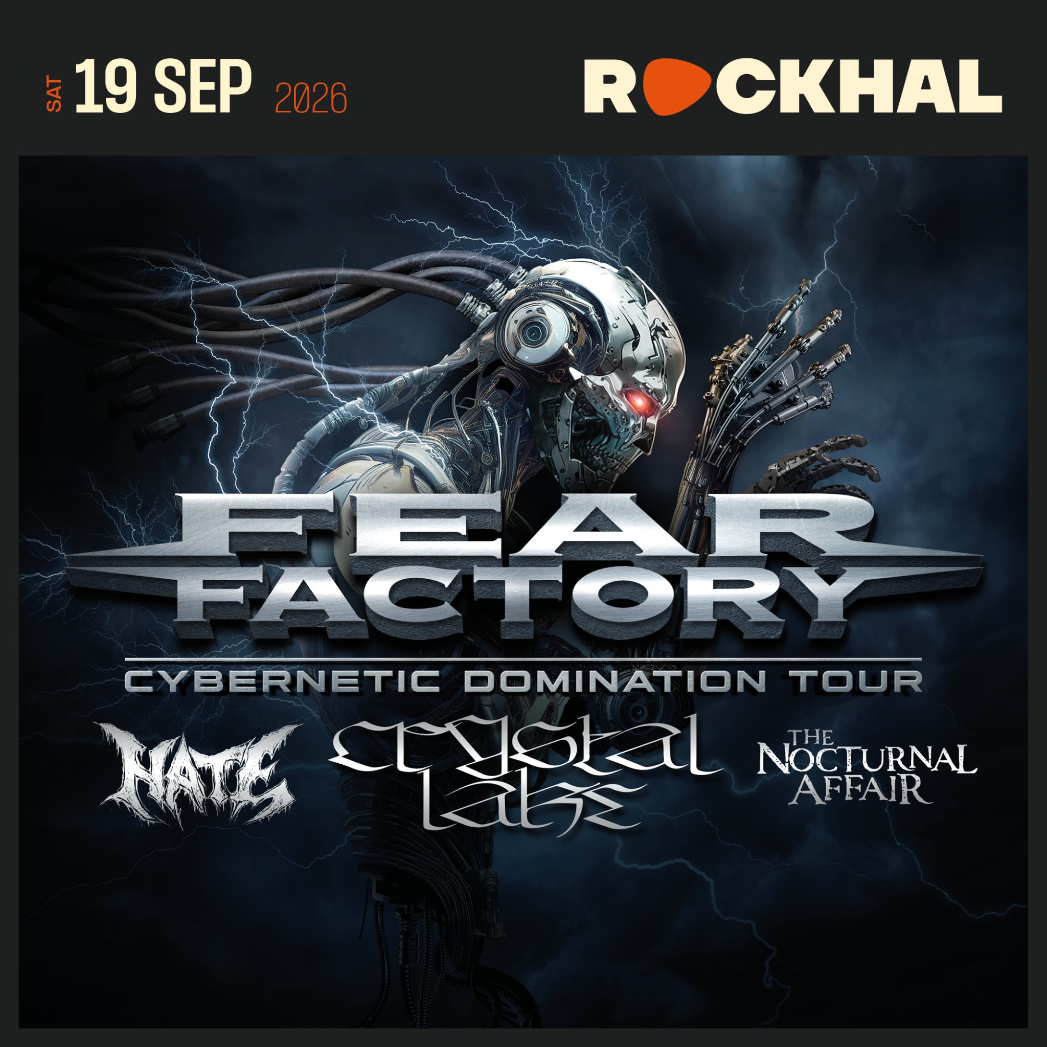 Rockhal Facebook ad: FEAR FACTORY live show