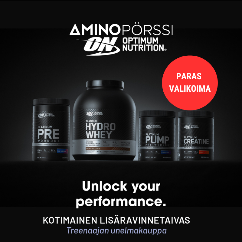 Aminopörssi Facebook ad: Paras Optimum Nutrition valikoima!