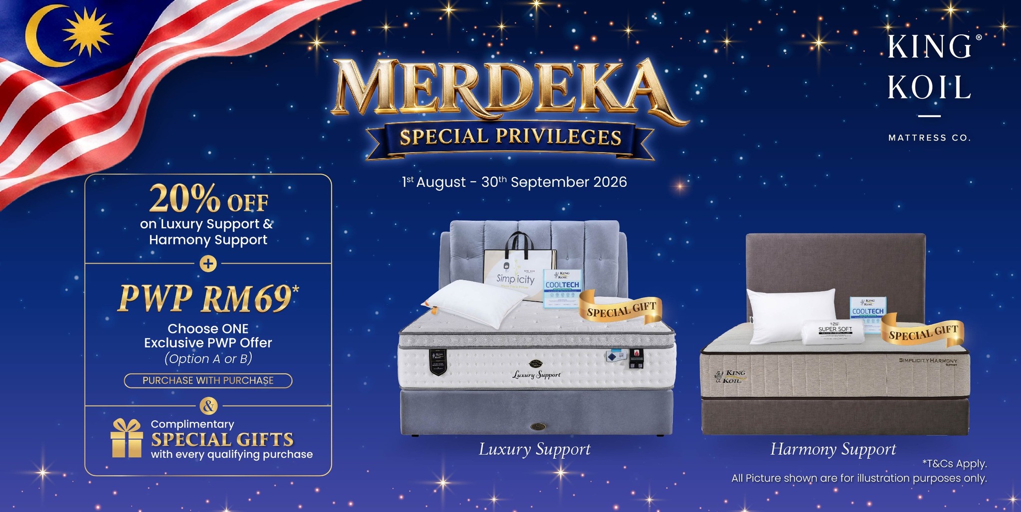King Koil Malaysia - Official Facebook ad: Celebrate Malaysia's 69th Birthday with Better Sleep &…