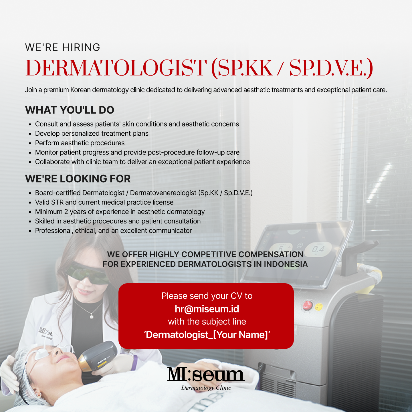 MiseumClinic.id Facebook ad: Join MI:seum Clinic: Premium Korean Dermatology