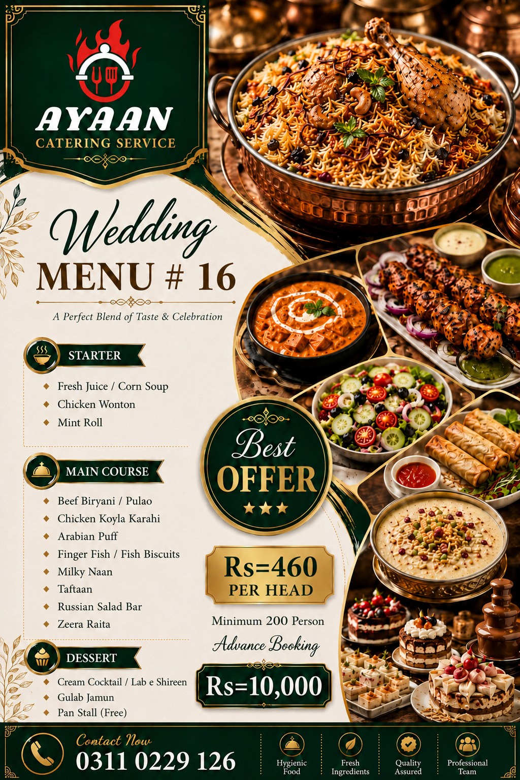 Ayaan Catering Service & Pakwan center Facebook ad