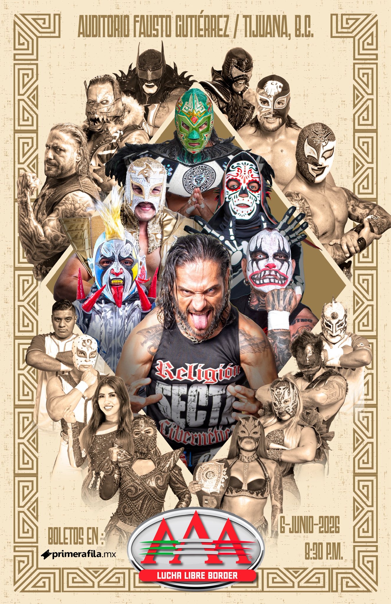 Lucha Libre AAA Border Facebook ad: Tijuanaaaaaaa