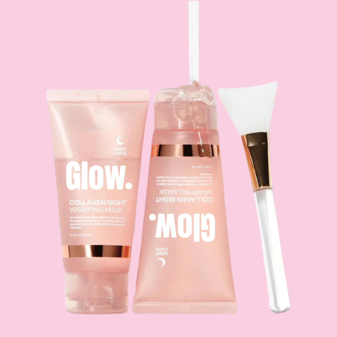 Glow Skin Facebook ad: Wrap Your Skin in Collagen While You Chill