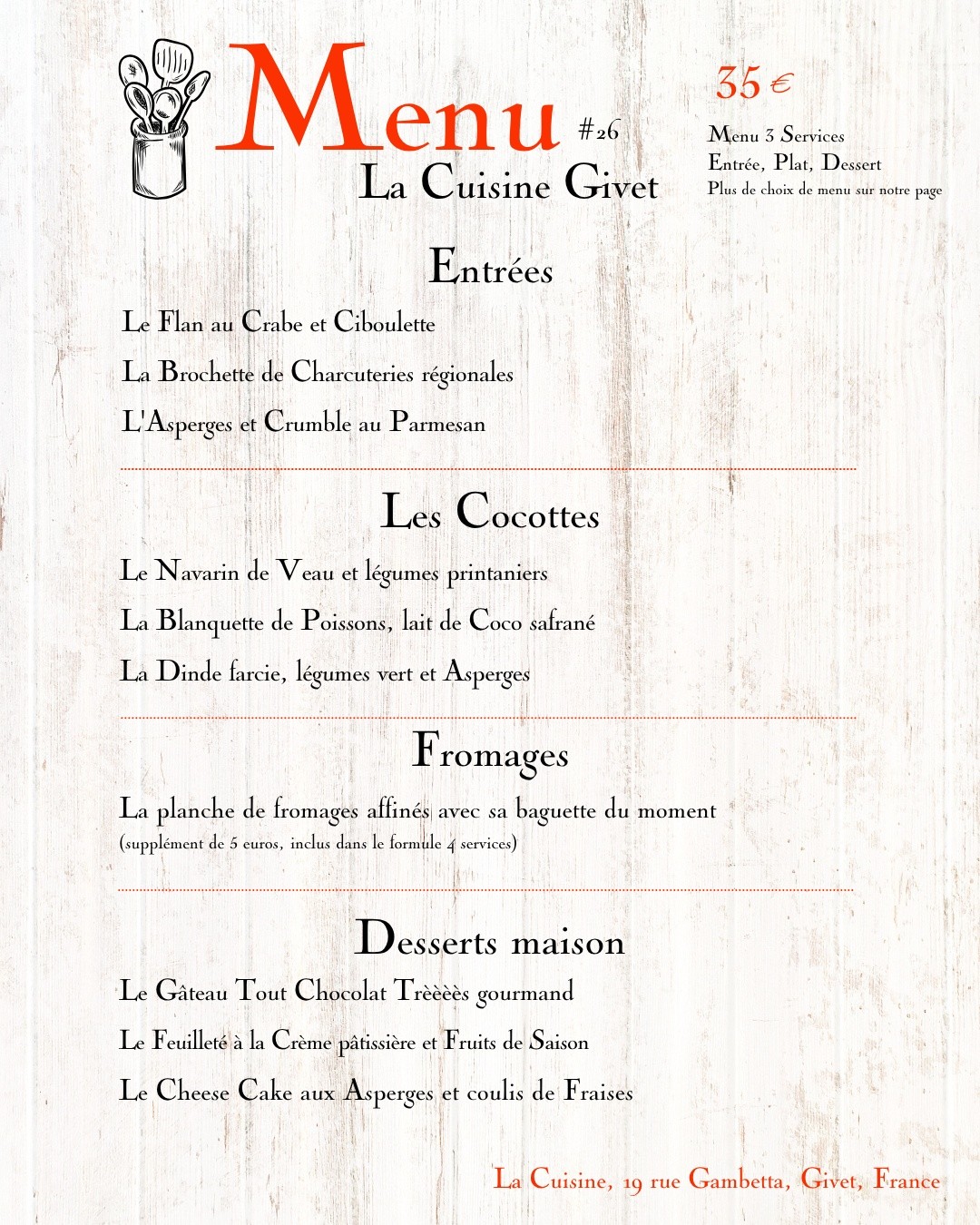 La Cuisine Givet Facebook ad: [𝐌𝐄𝐍𝐔]