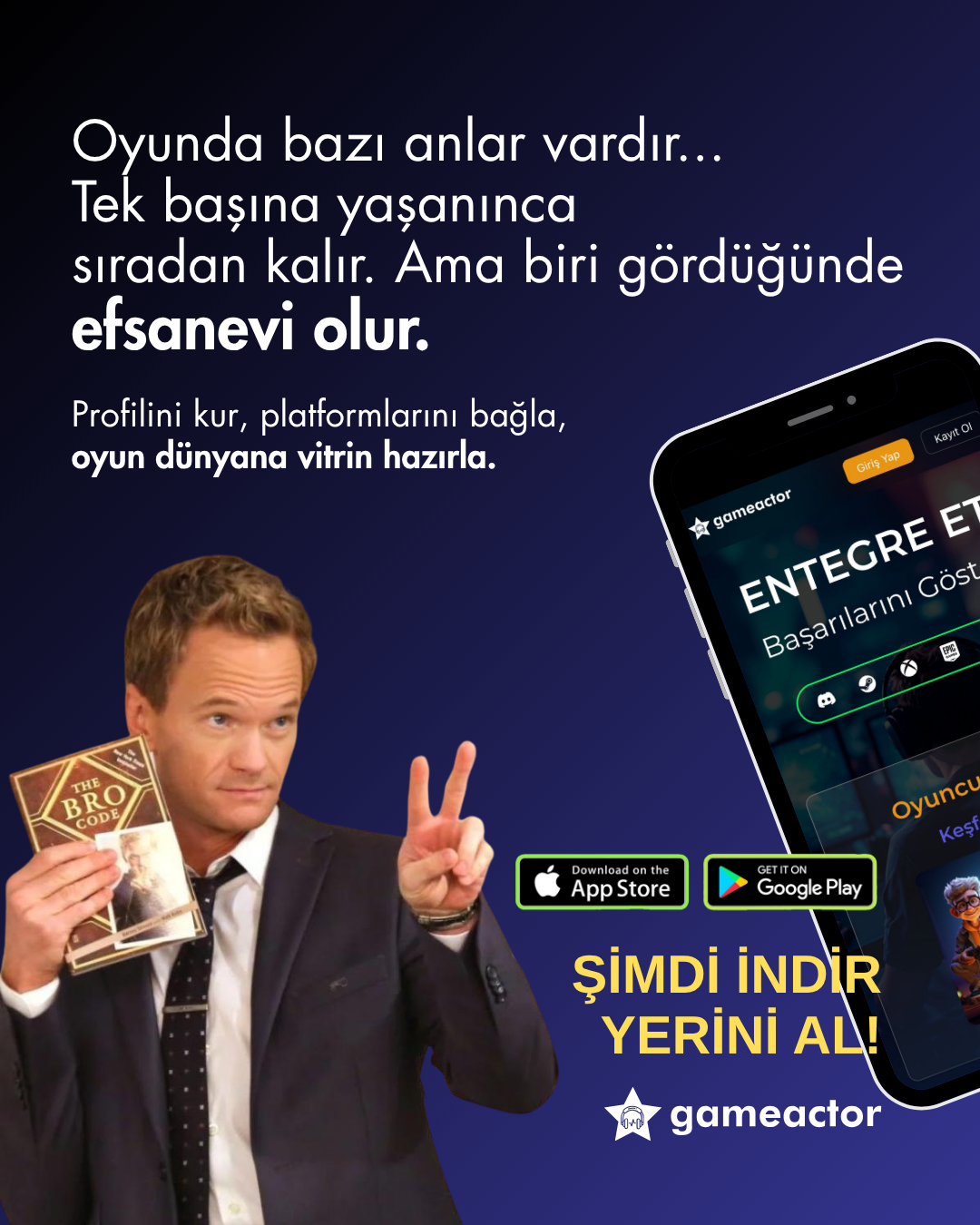 Game Actor Facebook ad: Hemen üye ol, erkenden fark edilmeye başla!