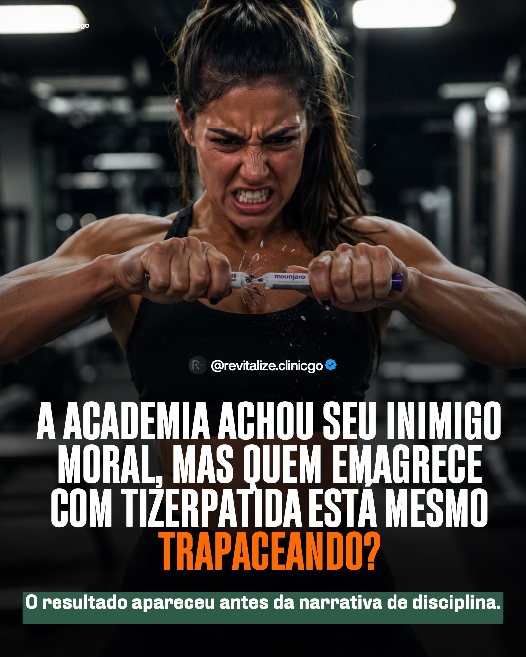 Instituto Revitalize Facebook ad: A academia sempre vendeu o corpo como prova…