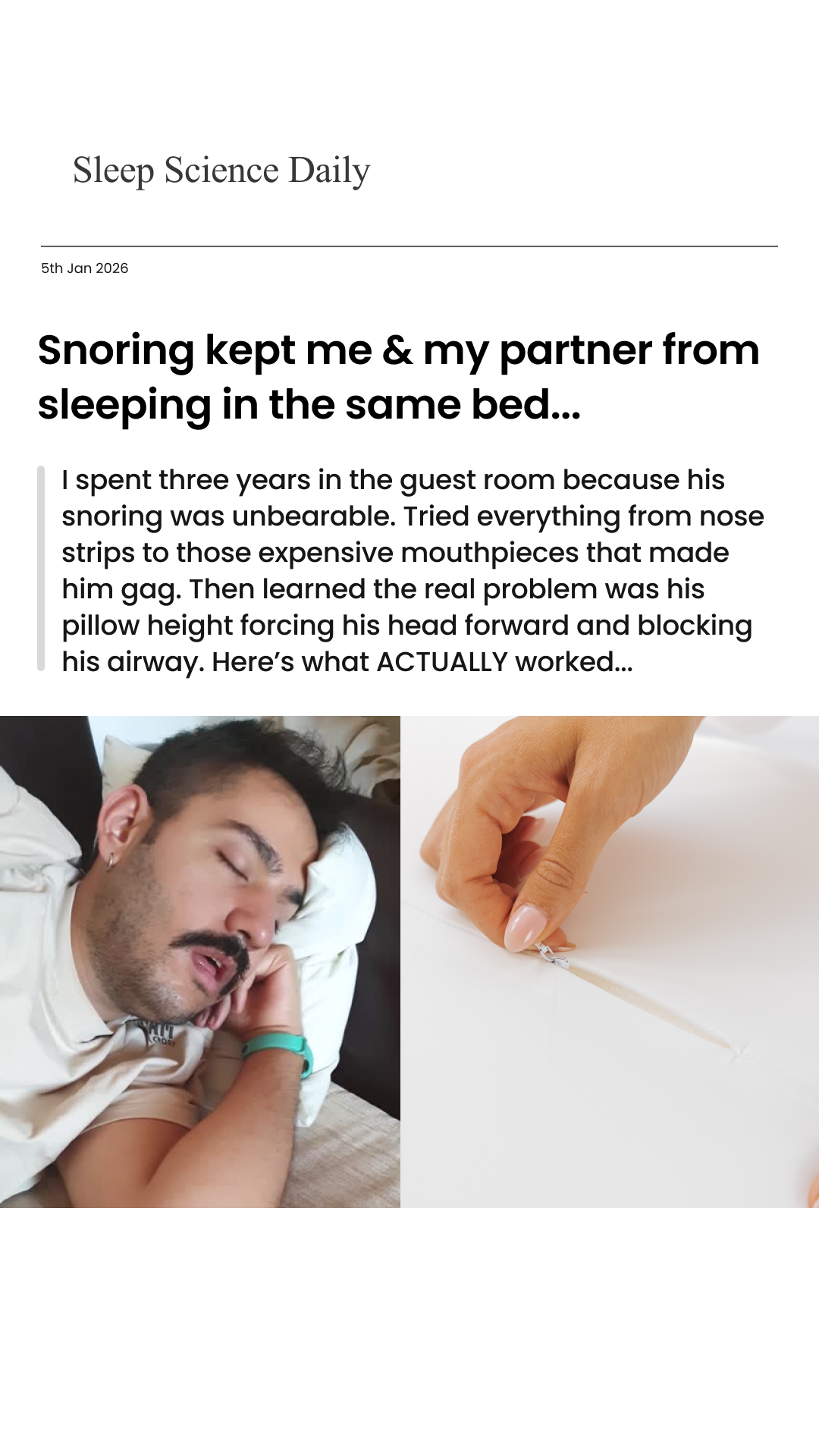 Mellow Sleep Facebook ad