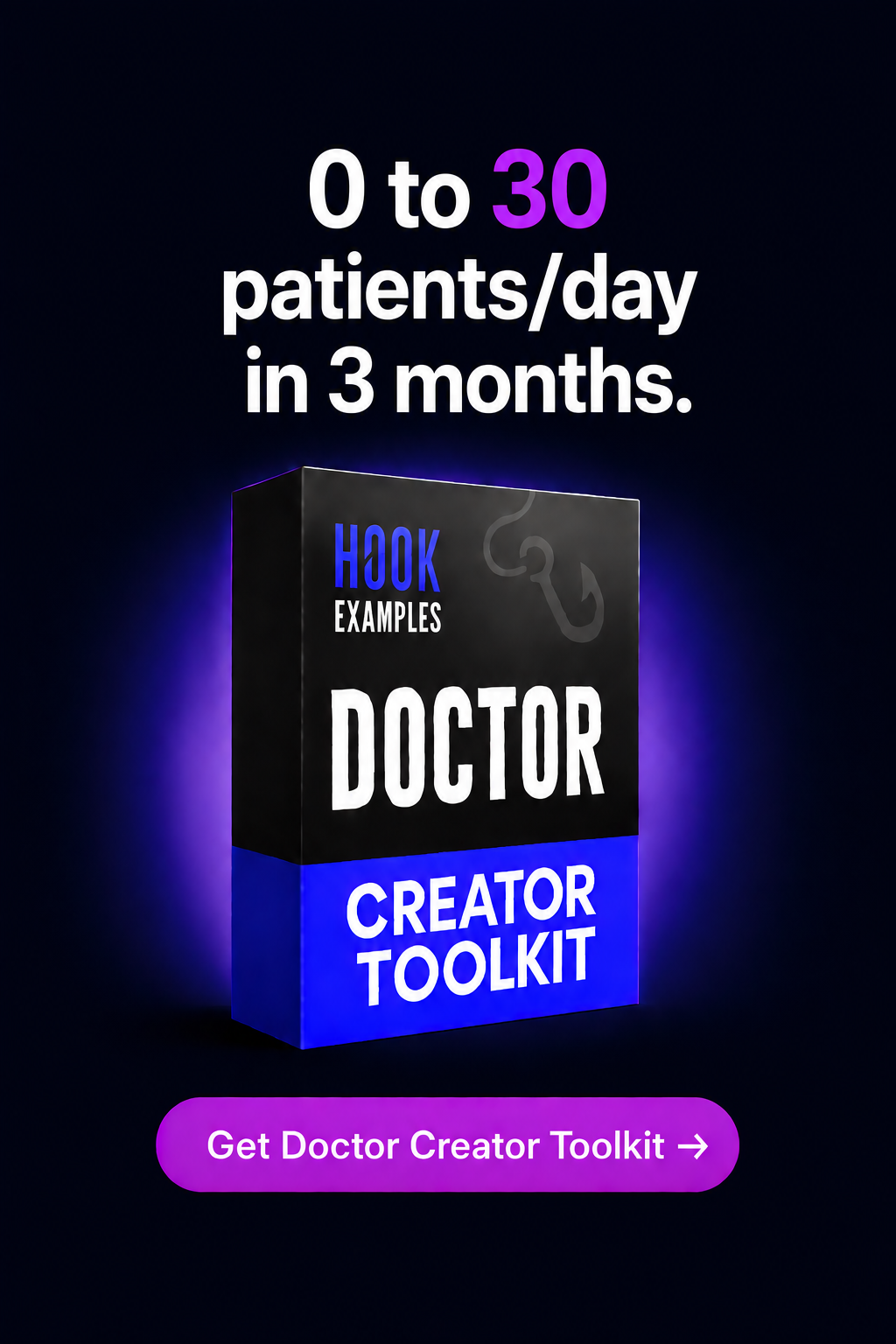 Hook Examples Facebook ad: Get Patients from Reels