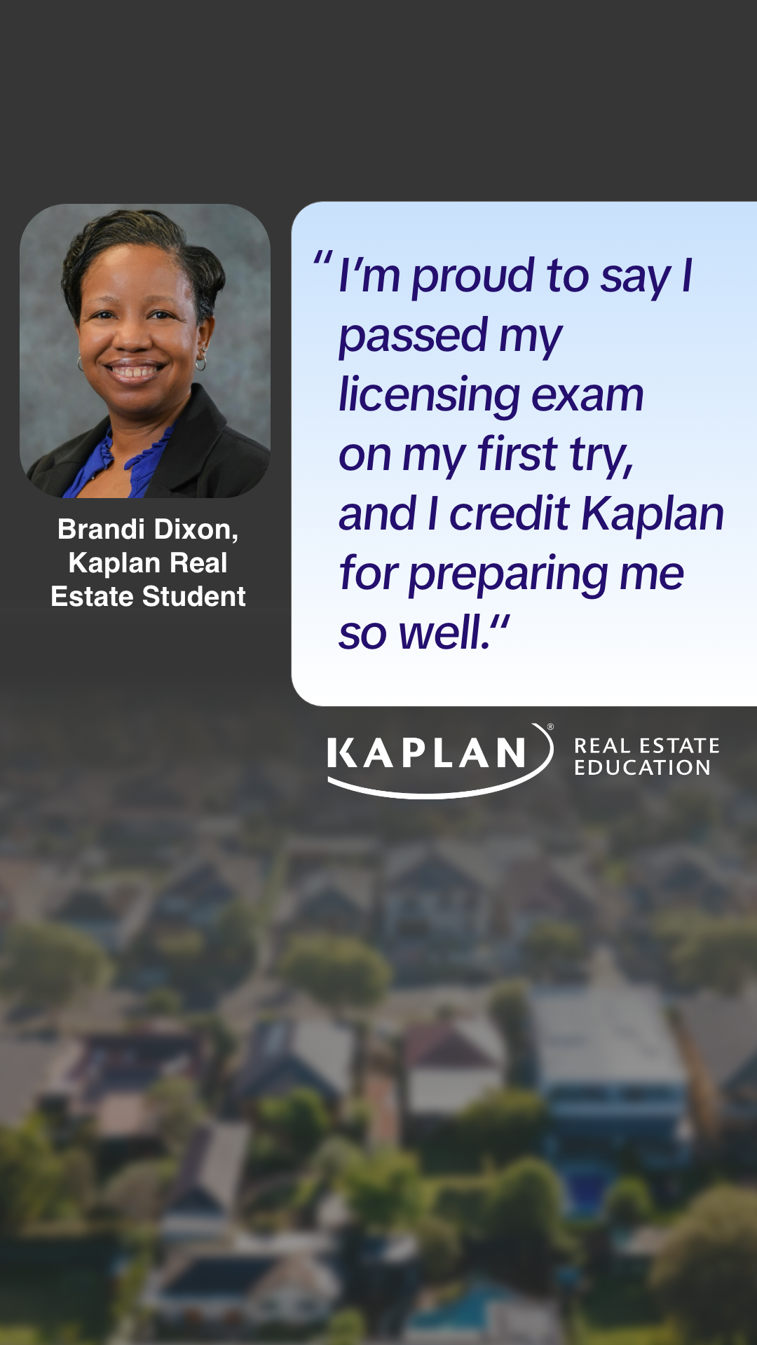 Kaplan Real Estate Education Facebook ad