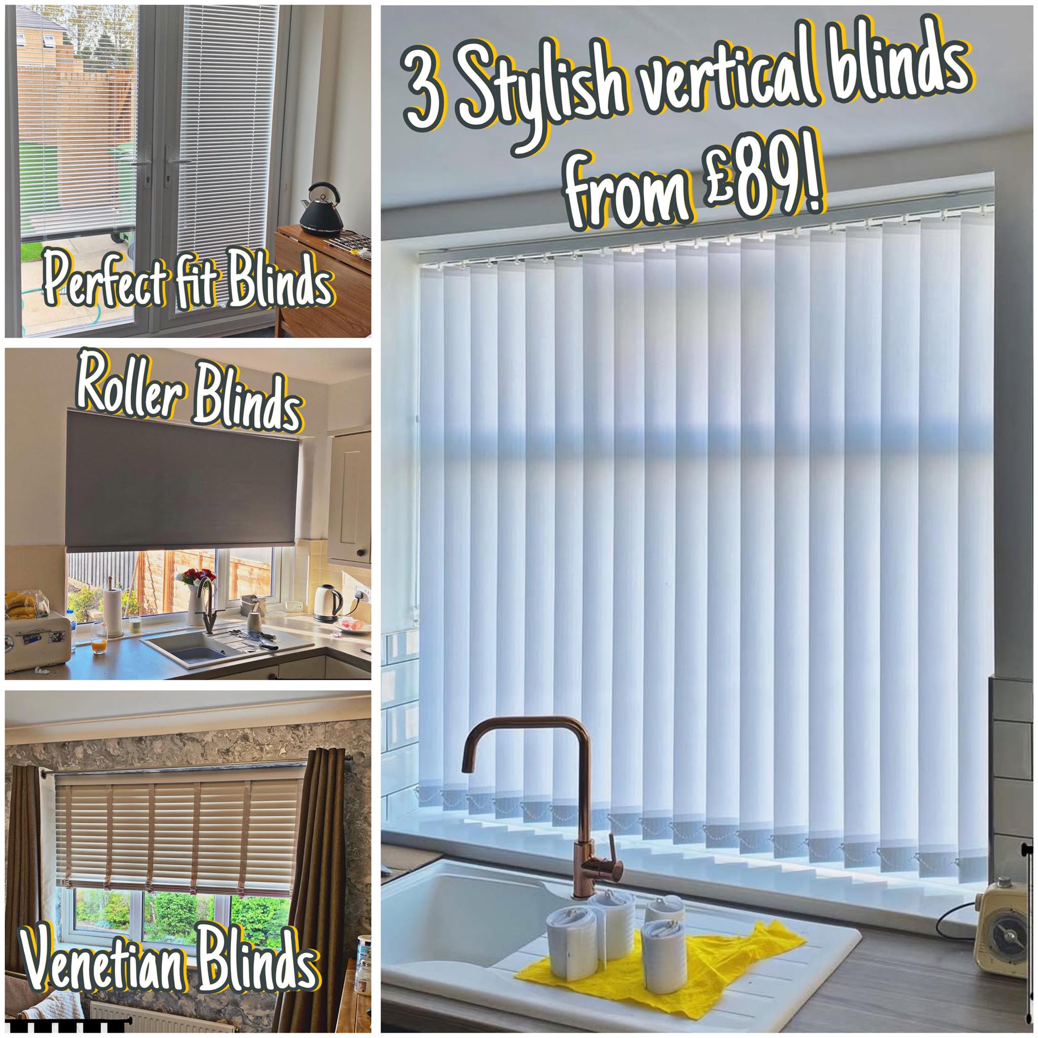Fit to measure blinds Facebook ad: Free Measuring and Free Fitting