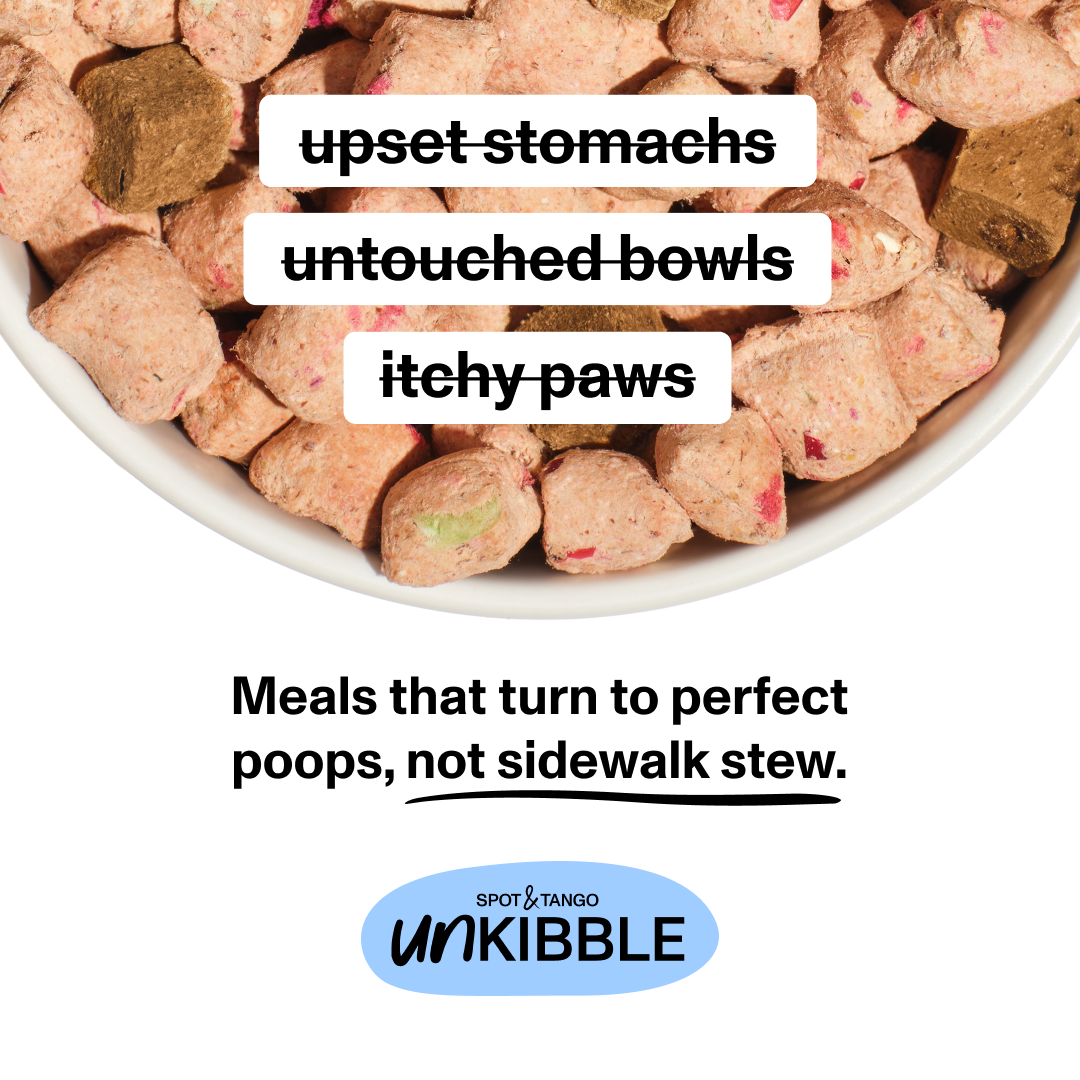 Spot and Tango Facebook ad: UnKibble, Try for 50% Off Today