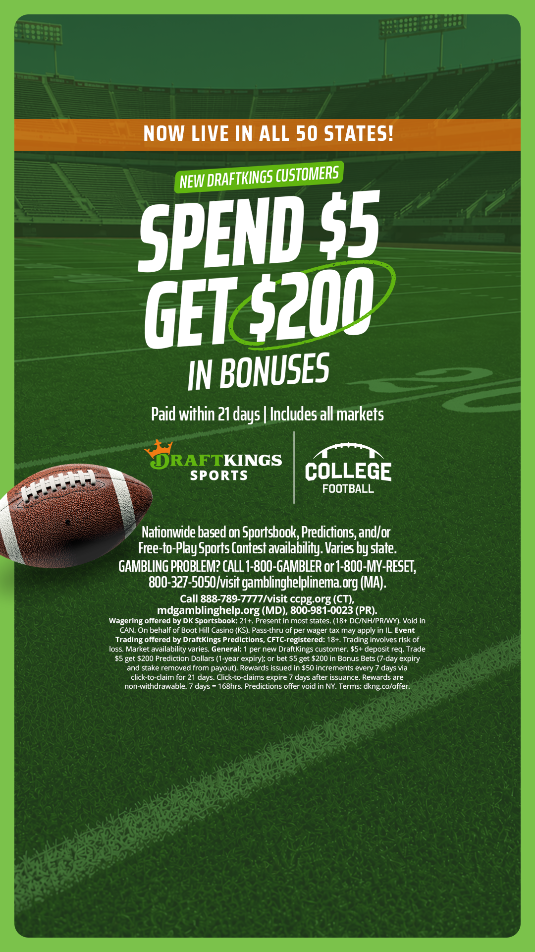 DraftKings Sports Facebook ad