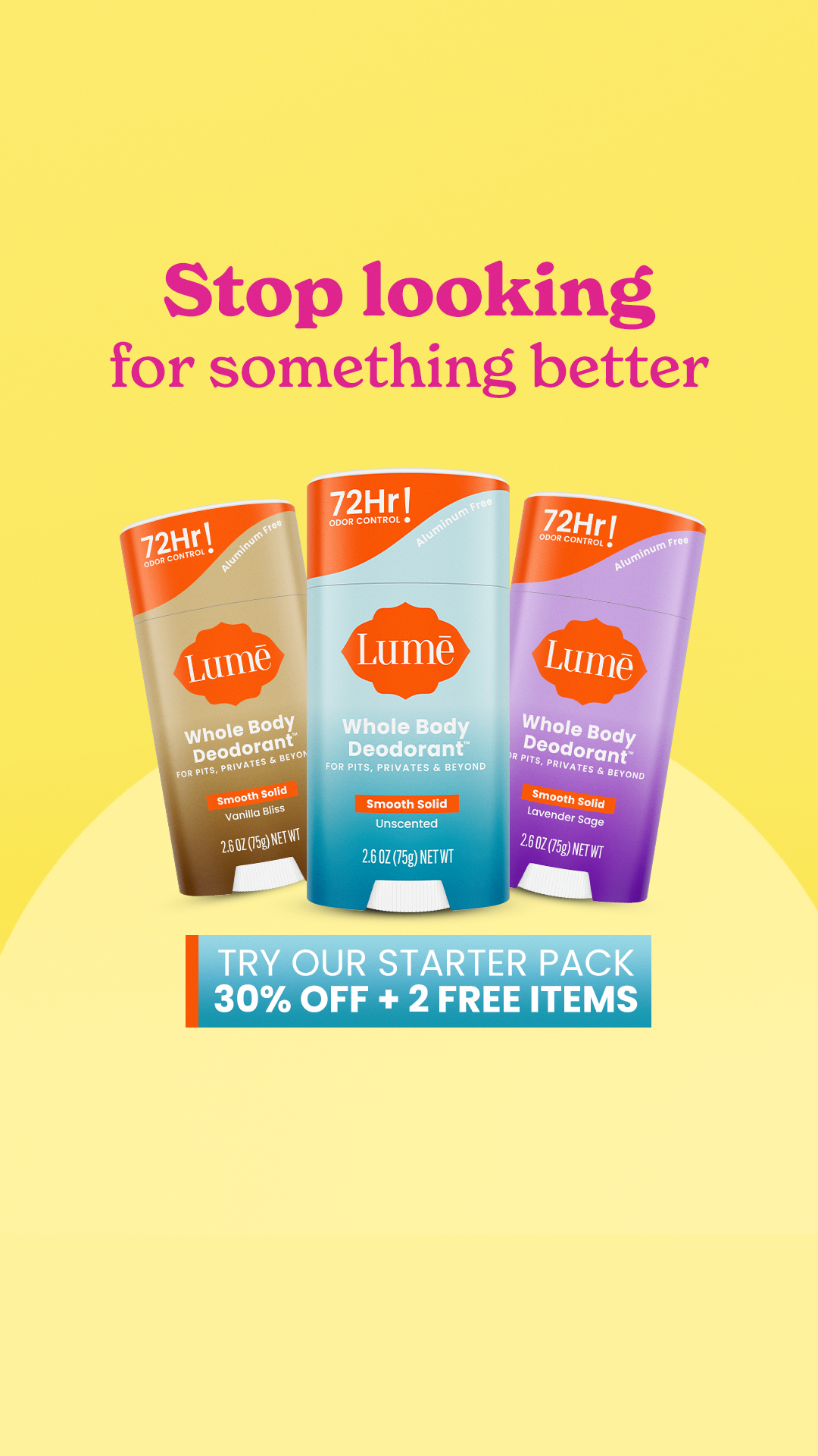 Lume Deodorant Facebook ad
