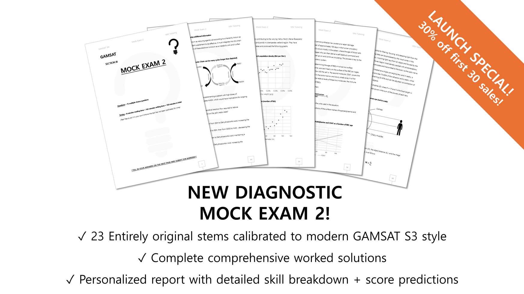 WM Tutoring Facebook ad: GAMSAT S3 Diagnostic Exam