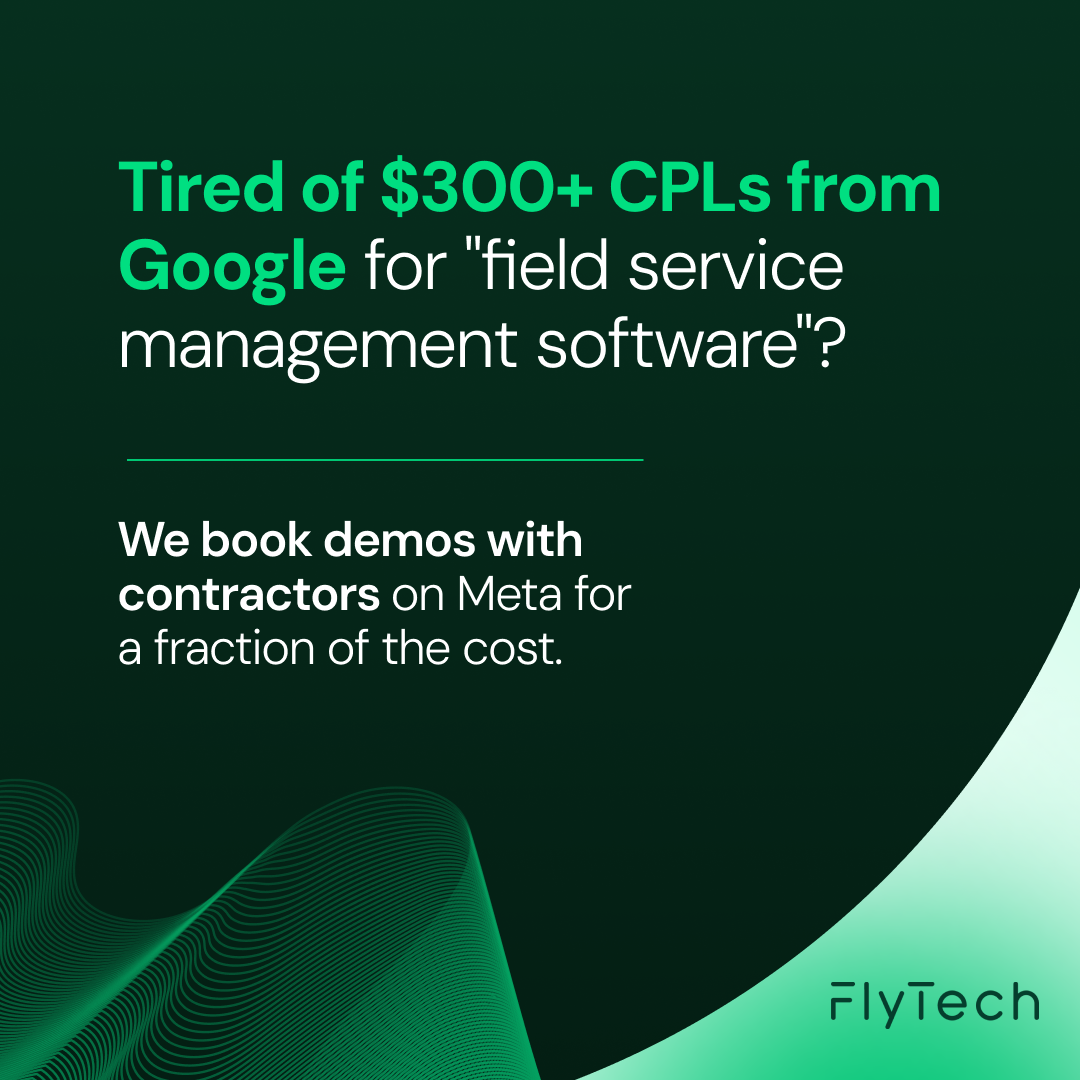 FlyTech Facebook ad: Book More Demos with Home Service Companies