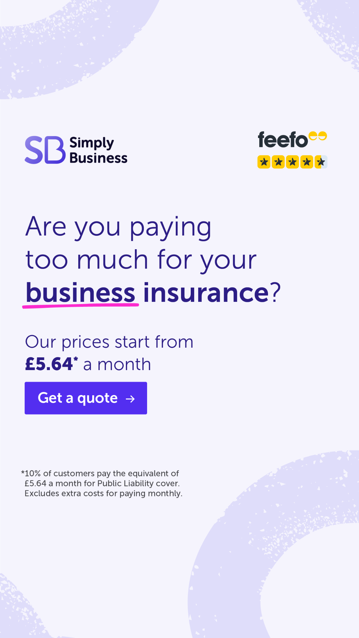 Simply Business Facebook ad