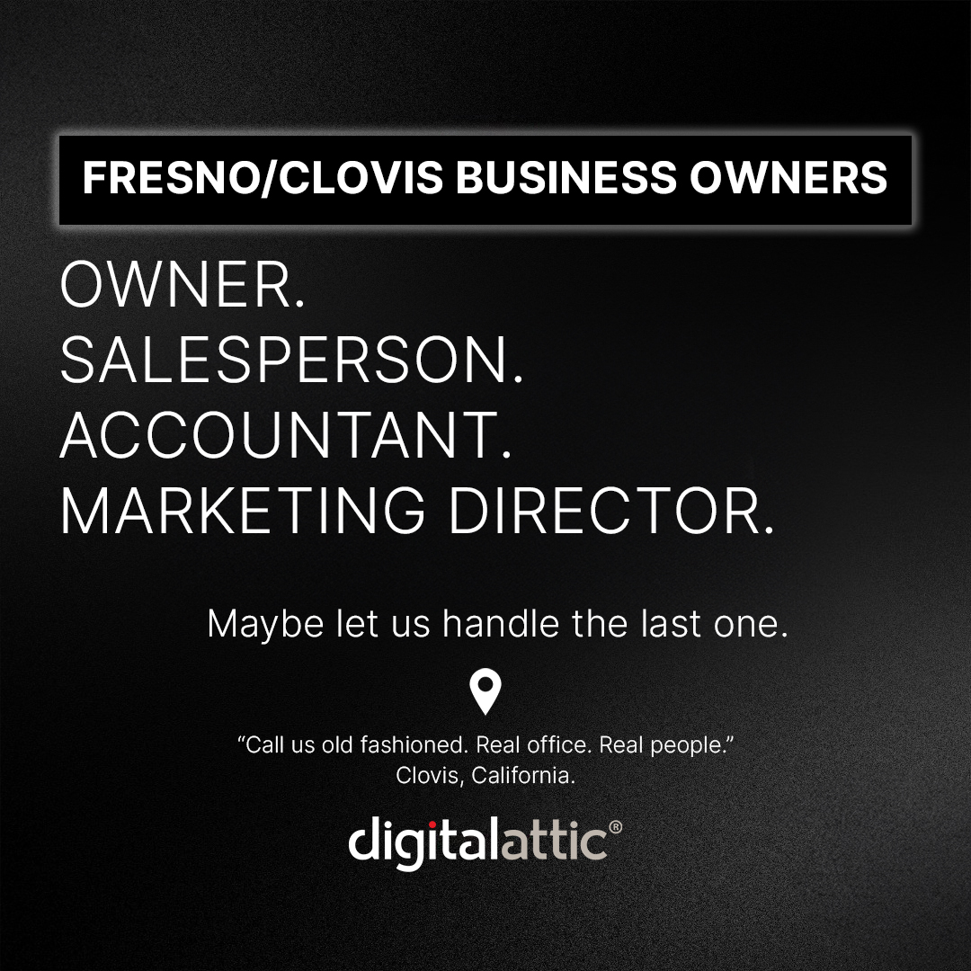 Digital Attic Facebook ad: Local Fresno Marketers