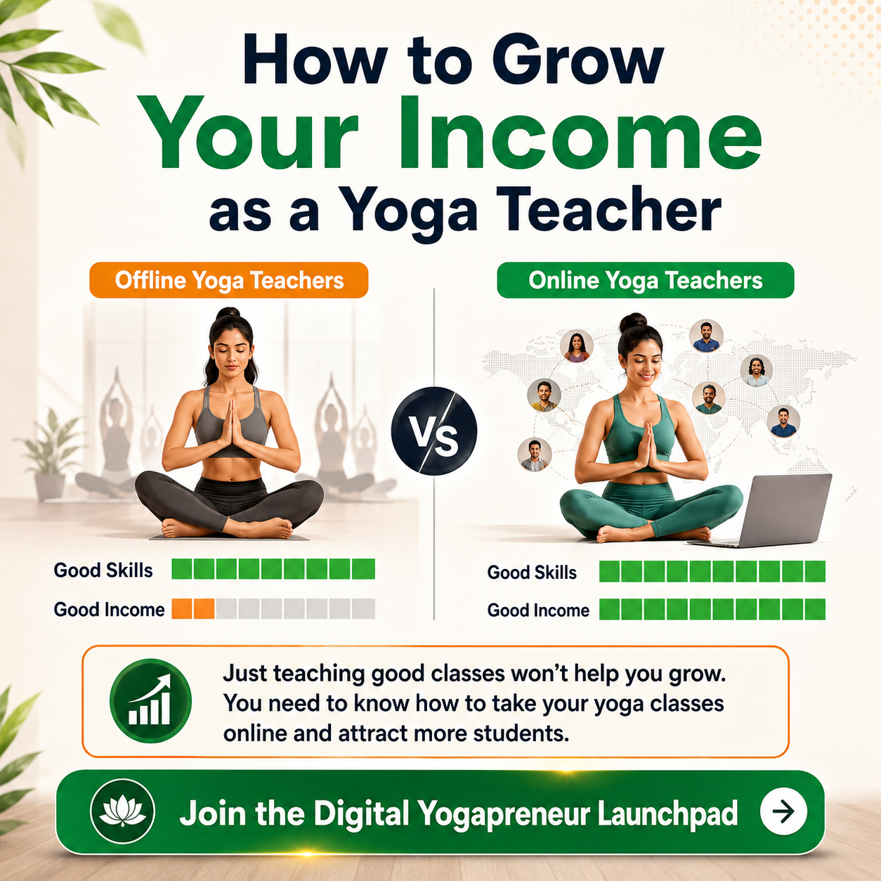 Holistic Health Society Facebook ad: Transform Teaching Beyond the Studio