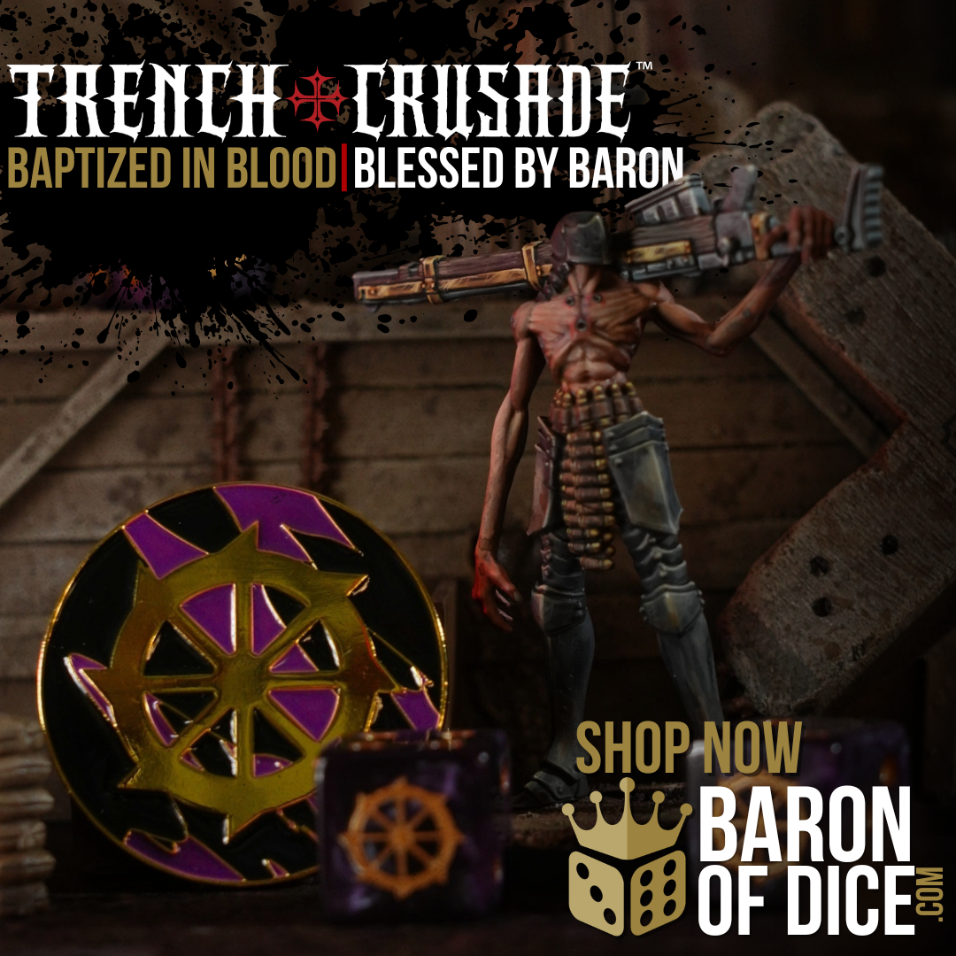 Baron of Dice Facebook ad: Trench Coins & Dice