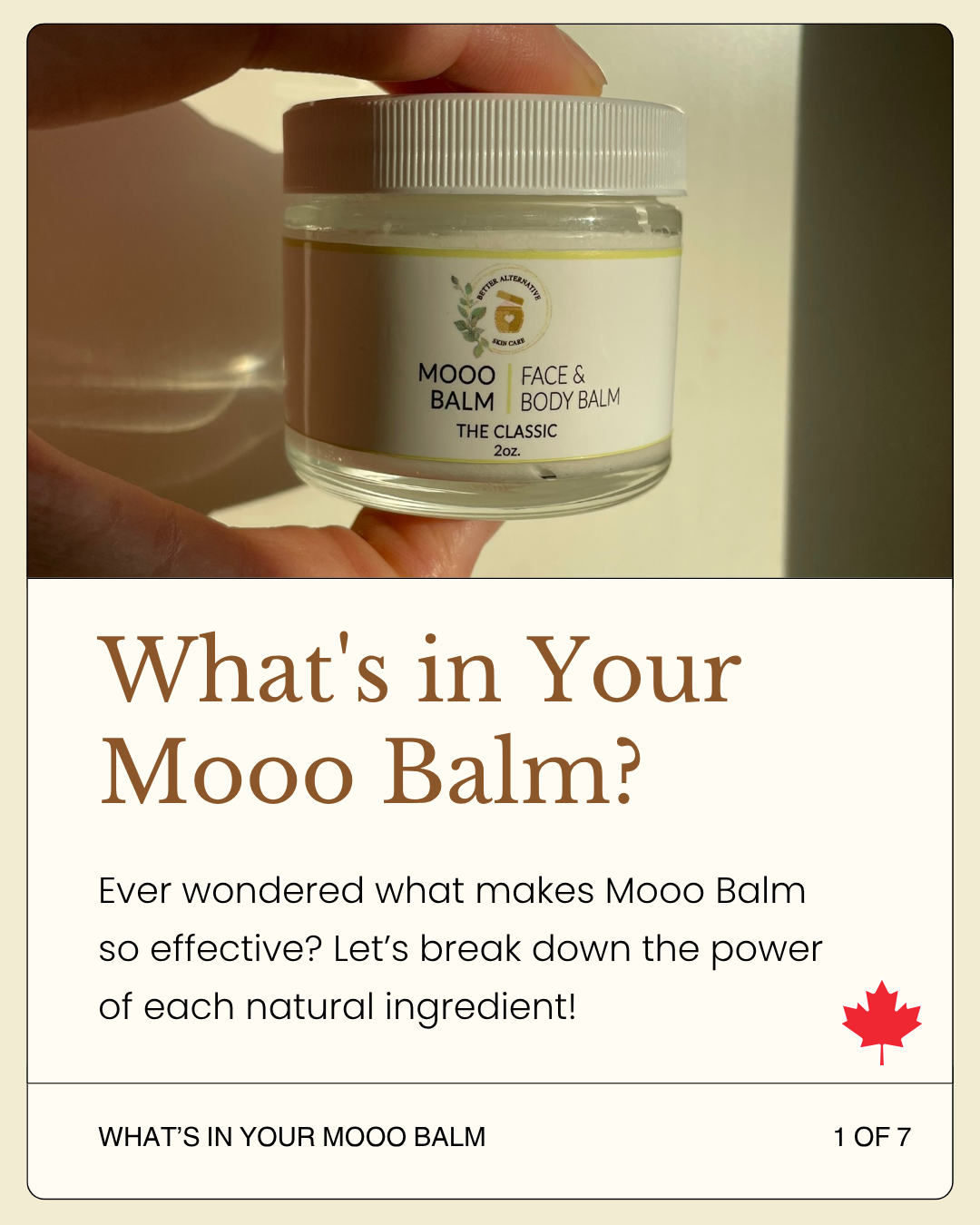 Better Alternative Skin Care Facebook ad: Ditch the chemicals.
