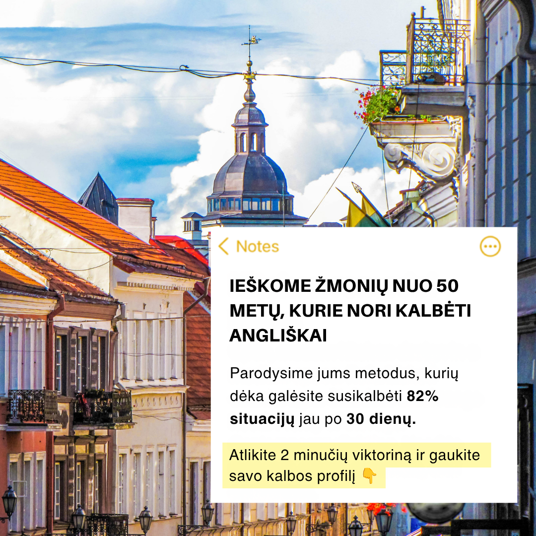 LingoPass Facebook ad: Anglų kalba suaugusiems per 30 dienų