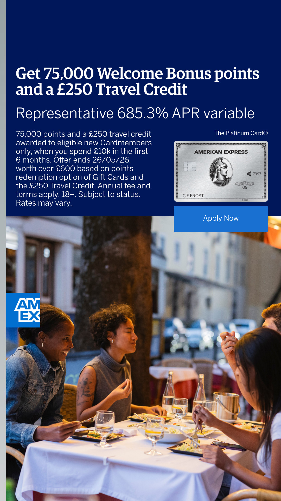 American Express Facebook ad