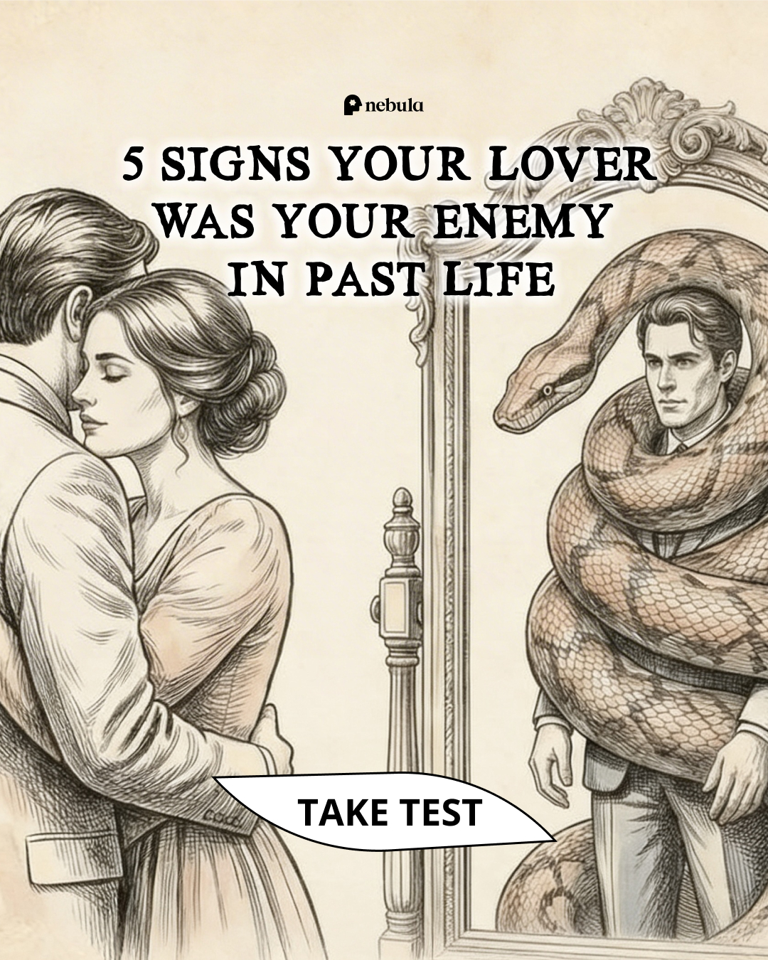 Nebula: Past Life Power Reading Facebook ad: Start quiz to know