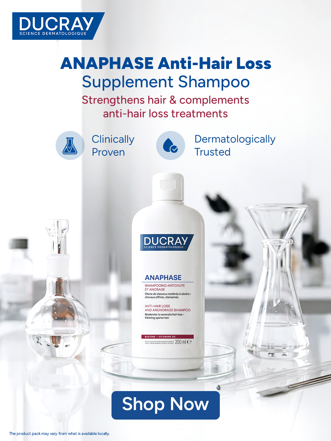 Ducray India Facebook ad: Clinically tested, dermatologist-recommended Anaphase…