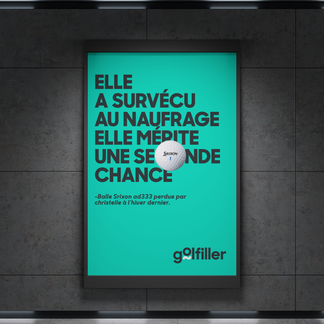 Golfiller Facebook ad: Elle vous attend.