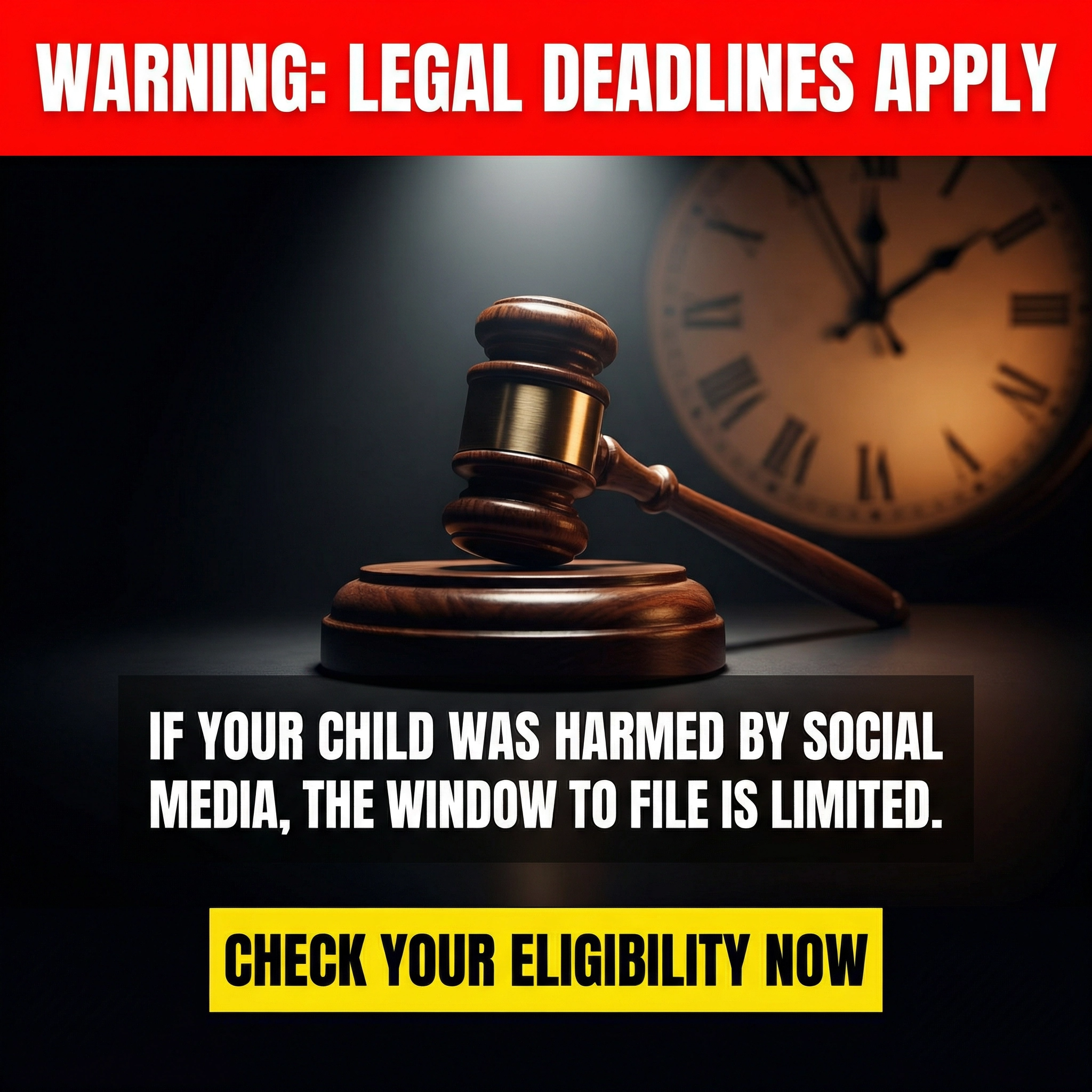 Social Media Addiction Facebook ad: Used Social Media 3+ Hours a Day as a Kid?