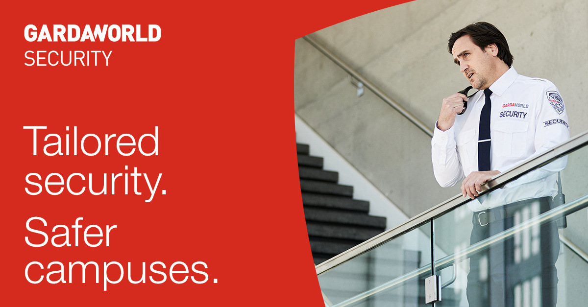 GardaWorld Facebook ad: Your Campus Deserves the Best Protection