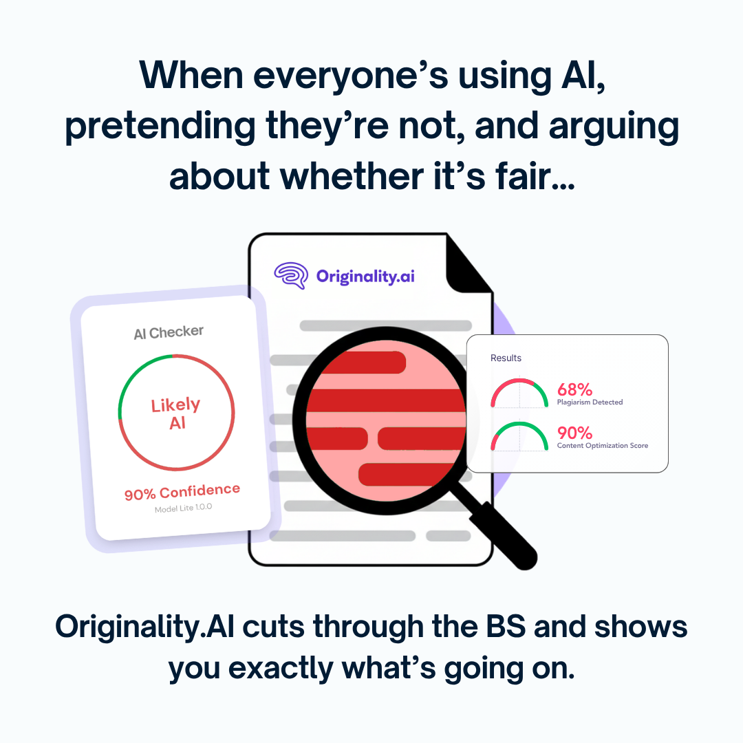 Originality.AI - AI Detection and Plagiarism Checking Facebook ad