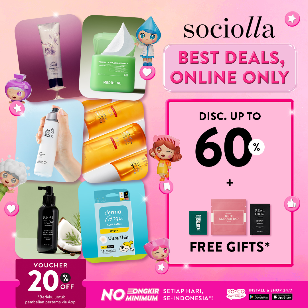 Sociolla Facebook ad: Up to 60% OFF Online Deals
